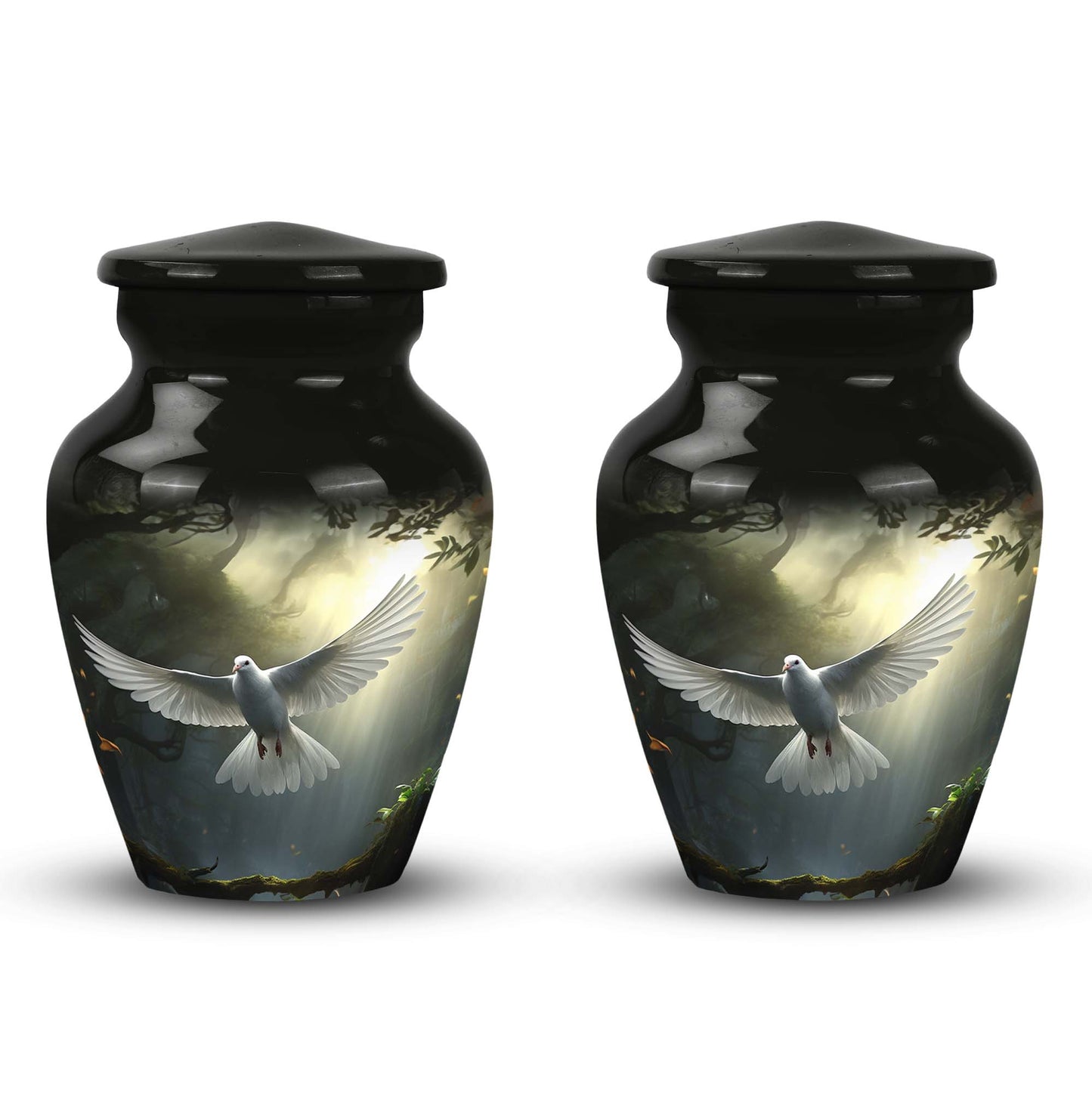 Personalized Dove Symbol of Hope Aluminium Cremation Urn