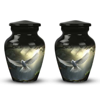 Personalized Dove Symbol of Hope Aluminium Cremation Urn
