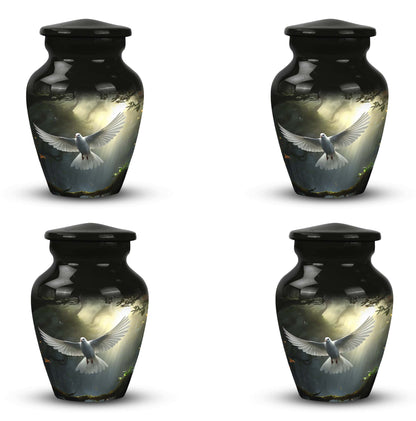 Personalized Dove Symbol of Hope Aluminium Cremation Urn