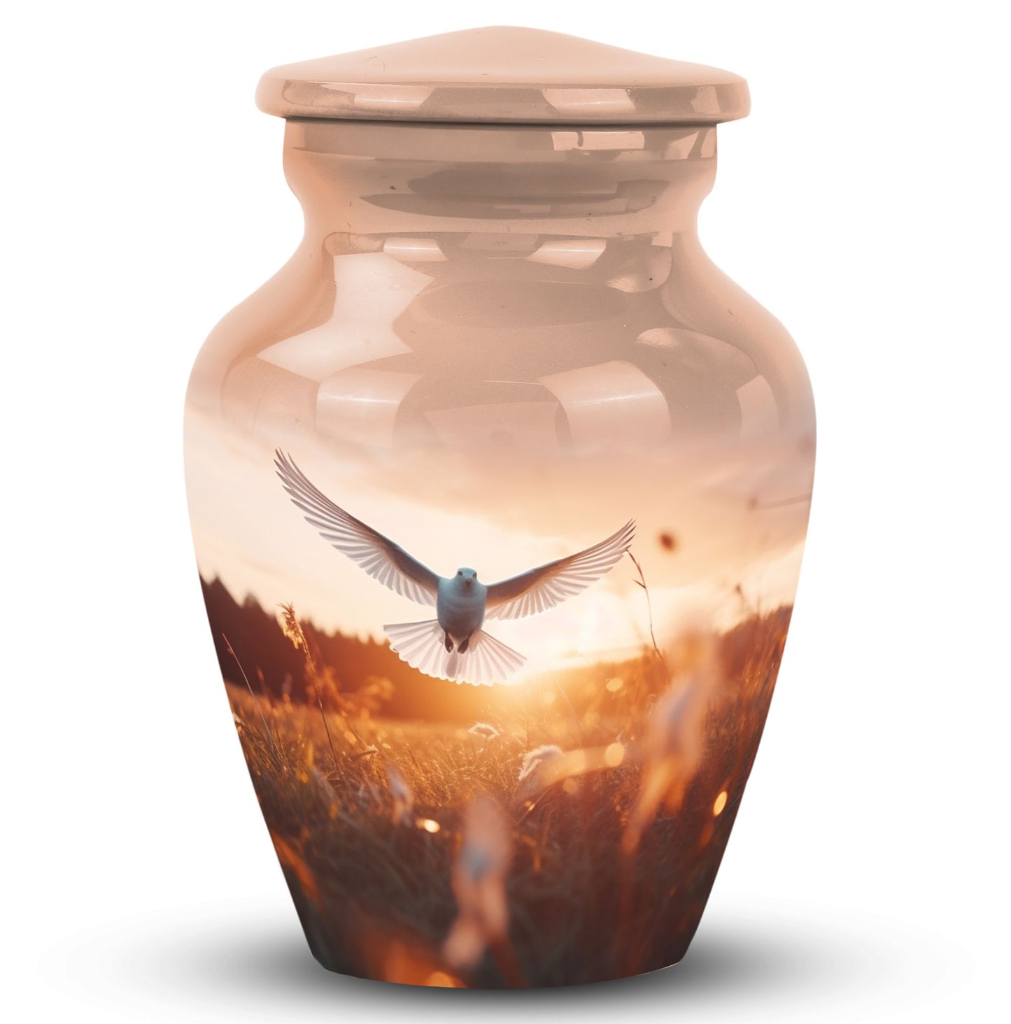 3-inch Aluminium Classic Dove Urns for Ashes.