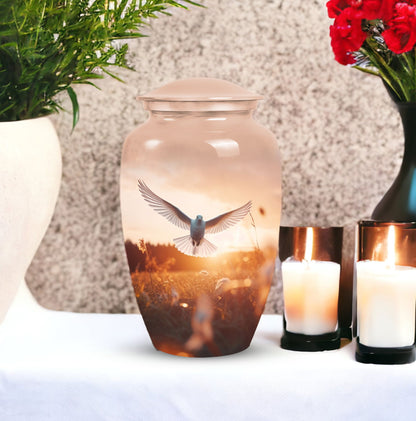 3-inch Aluminium Classic Dove Urns for Ashes.