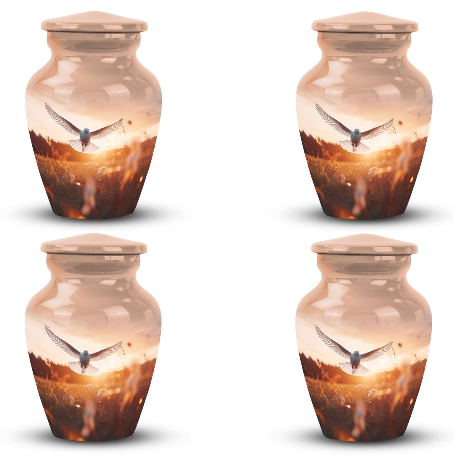 3-inch Aluminium Classic Dove Urns for Ashes.