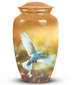 Classic Dove Urn, Large Aluminium Urn for Cremated Remains