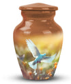 Classic Dove Urn, Large Aluminium Urn for Cremated Remains