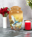 Classic Dove Urn, Large Aluminium Urn for Cremated Remains