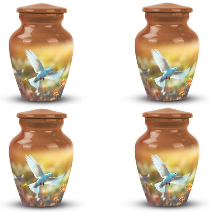Classic Dove Urn, Large Aluminium Urn for Cremated Remains