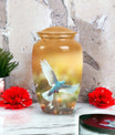 Classic Dove Urn, Large Aluminium Urn for Cremated Remains