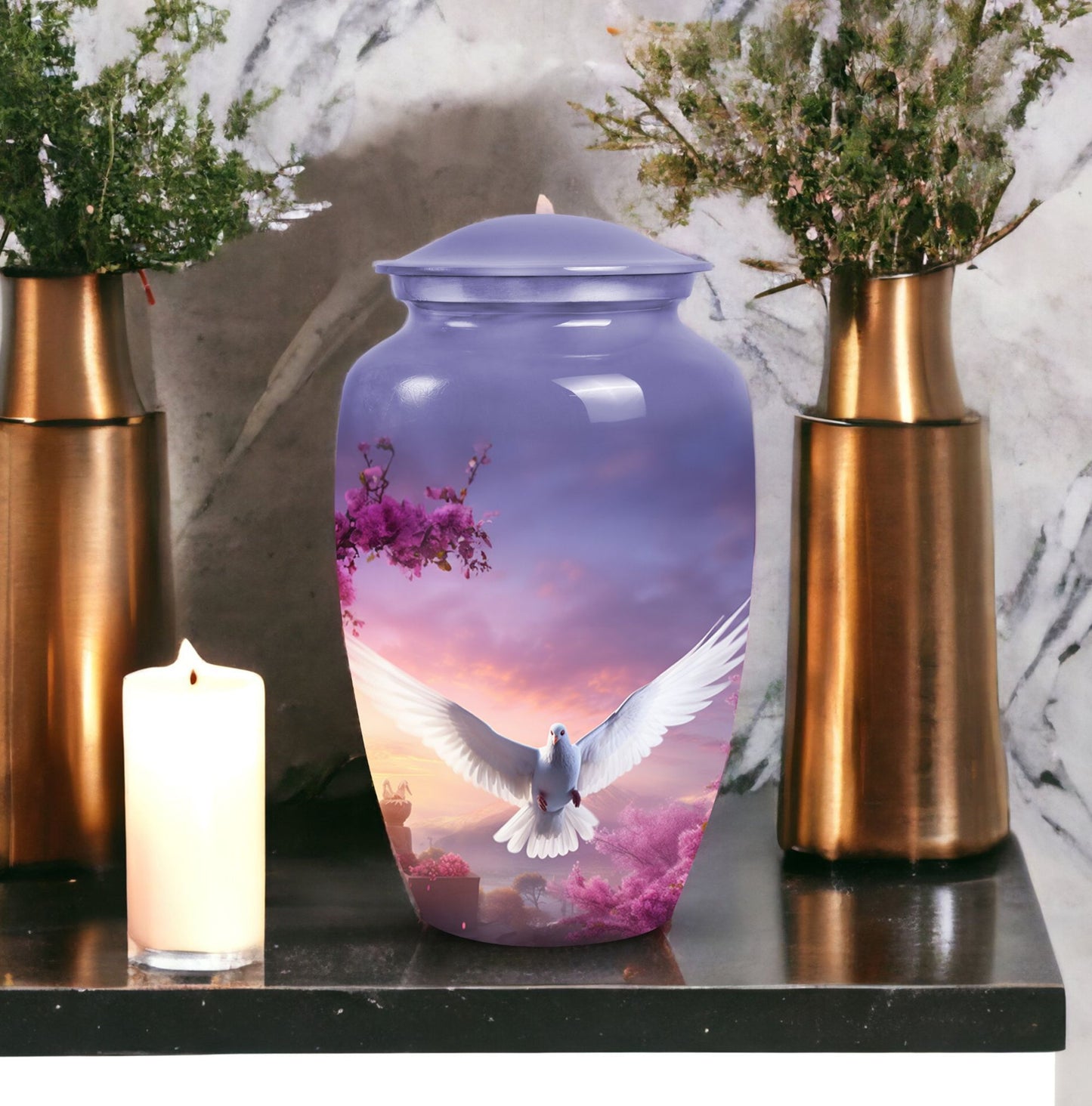 Classic Dove Cremation Urn for Human Ashes