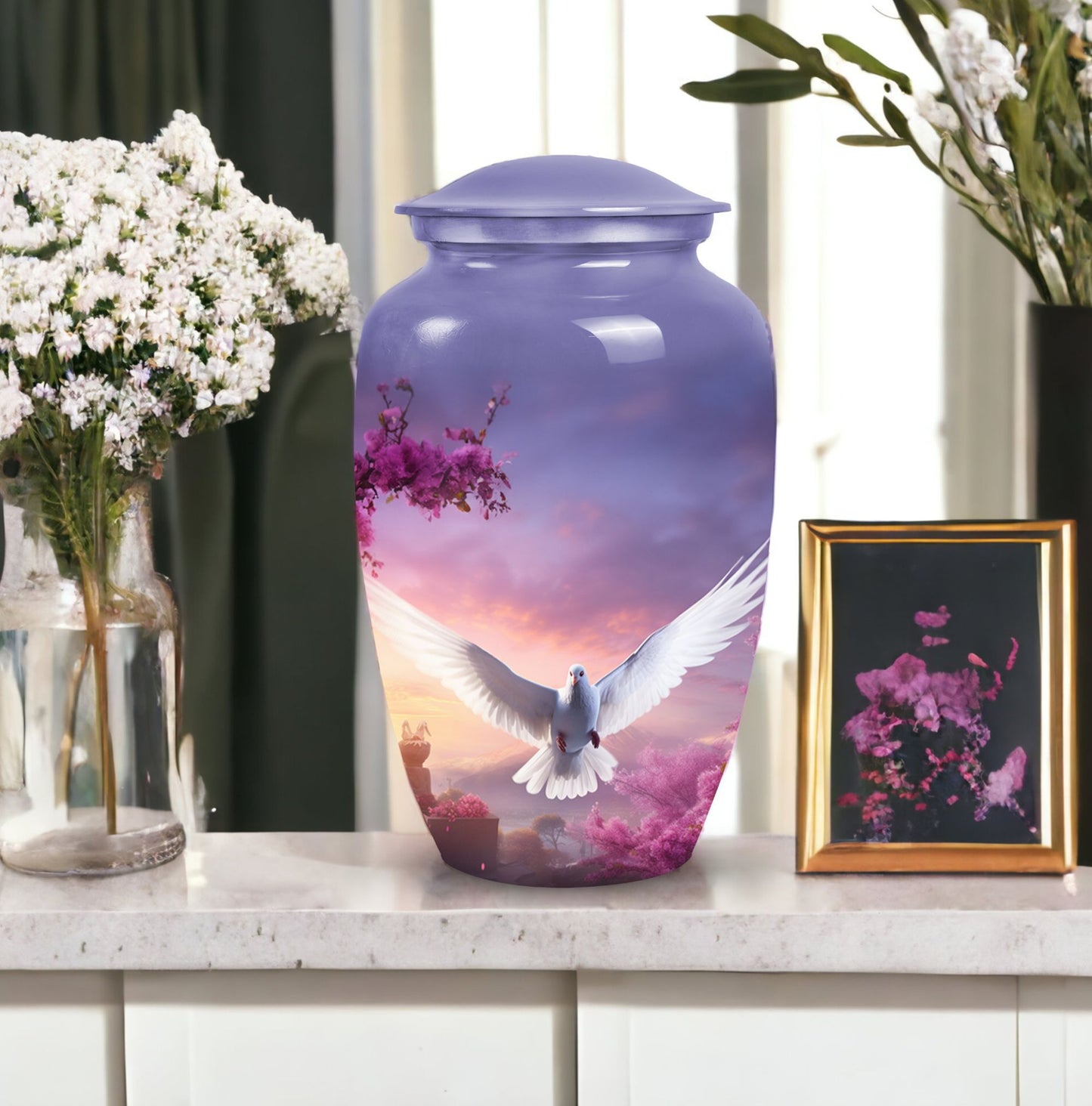 Classic Dove Cremation Urn for Human Ashes