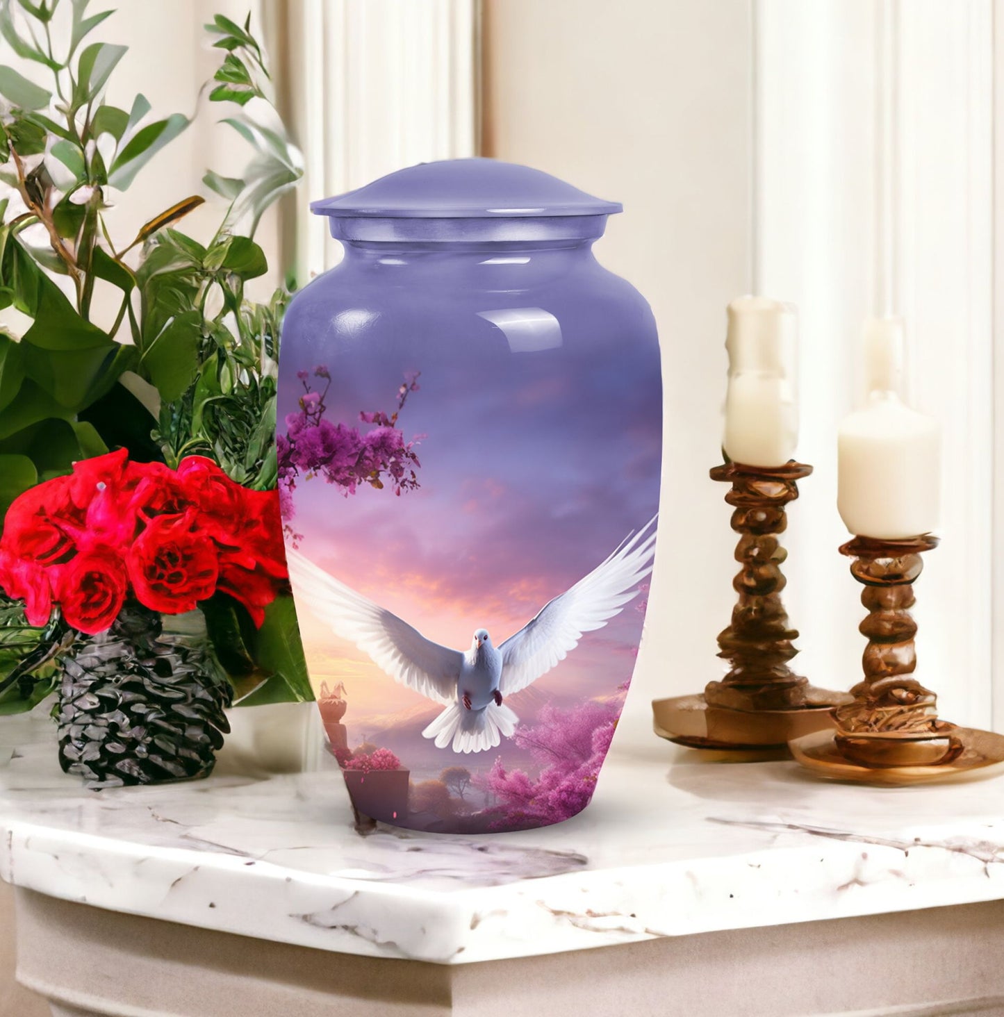 Classic Dove Cremation Urn for Human Ashes