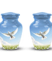 Classic Dove Urn for Ashes, Large Aluminium Urn Container.