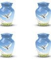 Classic Dove Urn for Ashes, Large Aluminium Urn Container.
