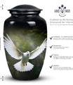 Classic Dove Urn in Aluminium.