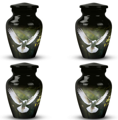 Classic Dove Urn in Aluminium.