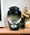 Classic Dove Urn in Aluminium.
