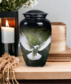 Classic Dove Urn in Aluminium.