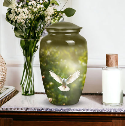 Dove Cremation Urn, Classic 3-Inch Aluminium Urn for Ashes
