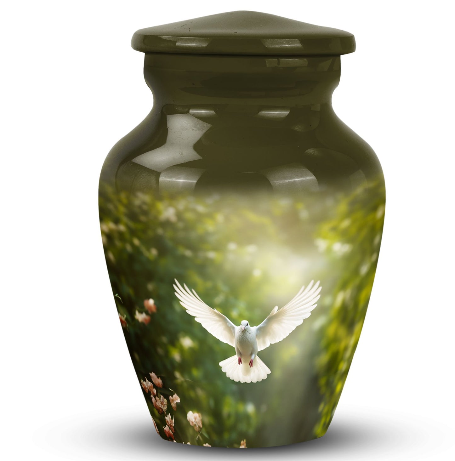 Dove Cremation Urn, Classic 3-Inch Aluminium Urn for Ashes