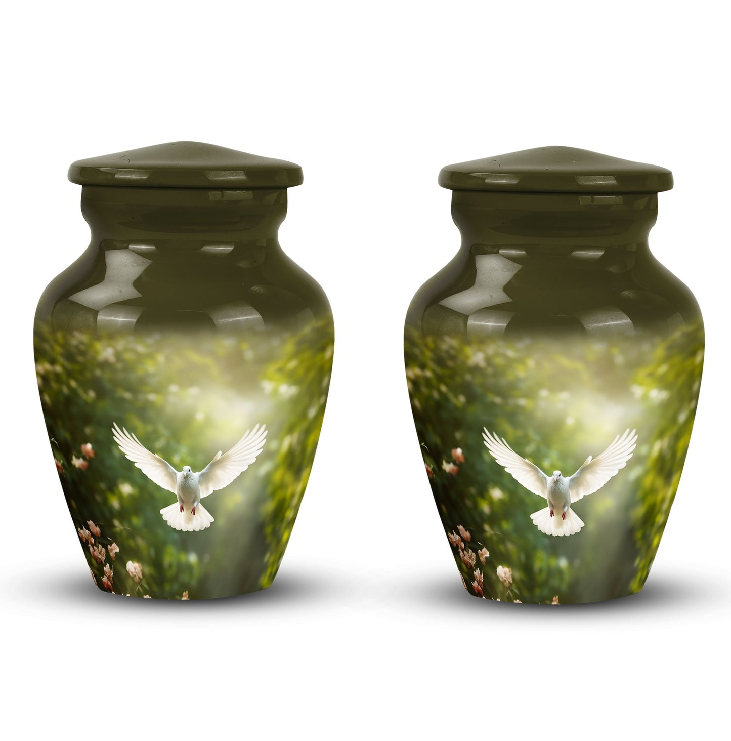 Dove Cremation Urn, Classic 3-Inch Aluminium Urn for Ashes