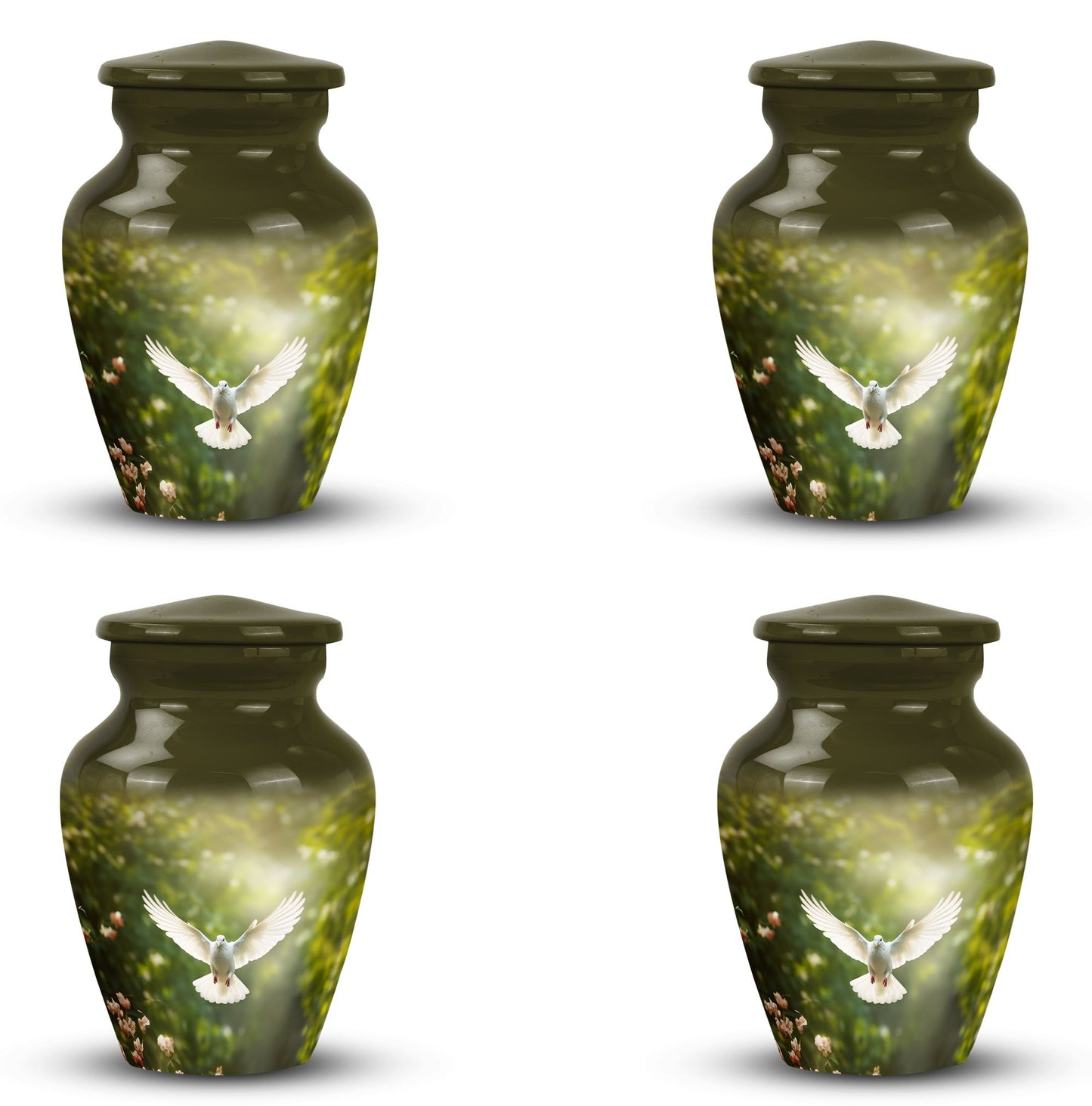 Dove Cremation Urn, Classic 3-Inch Aluminium Urn for Ashes