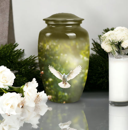 Dove Cremation Urn, Classic 3-Inch Aluminium Urn for Ashes