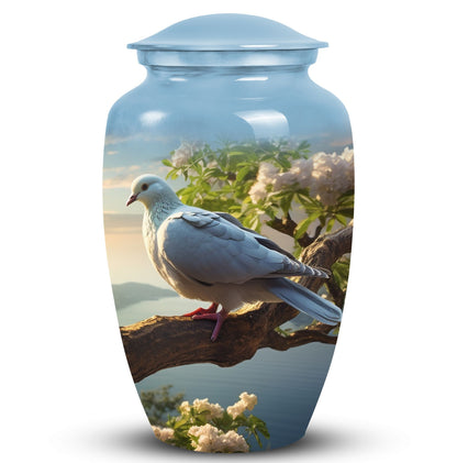 Classic 3-inch Dove Urn made from Aluminium.