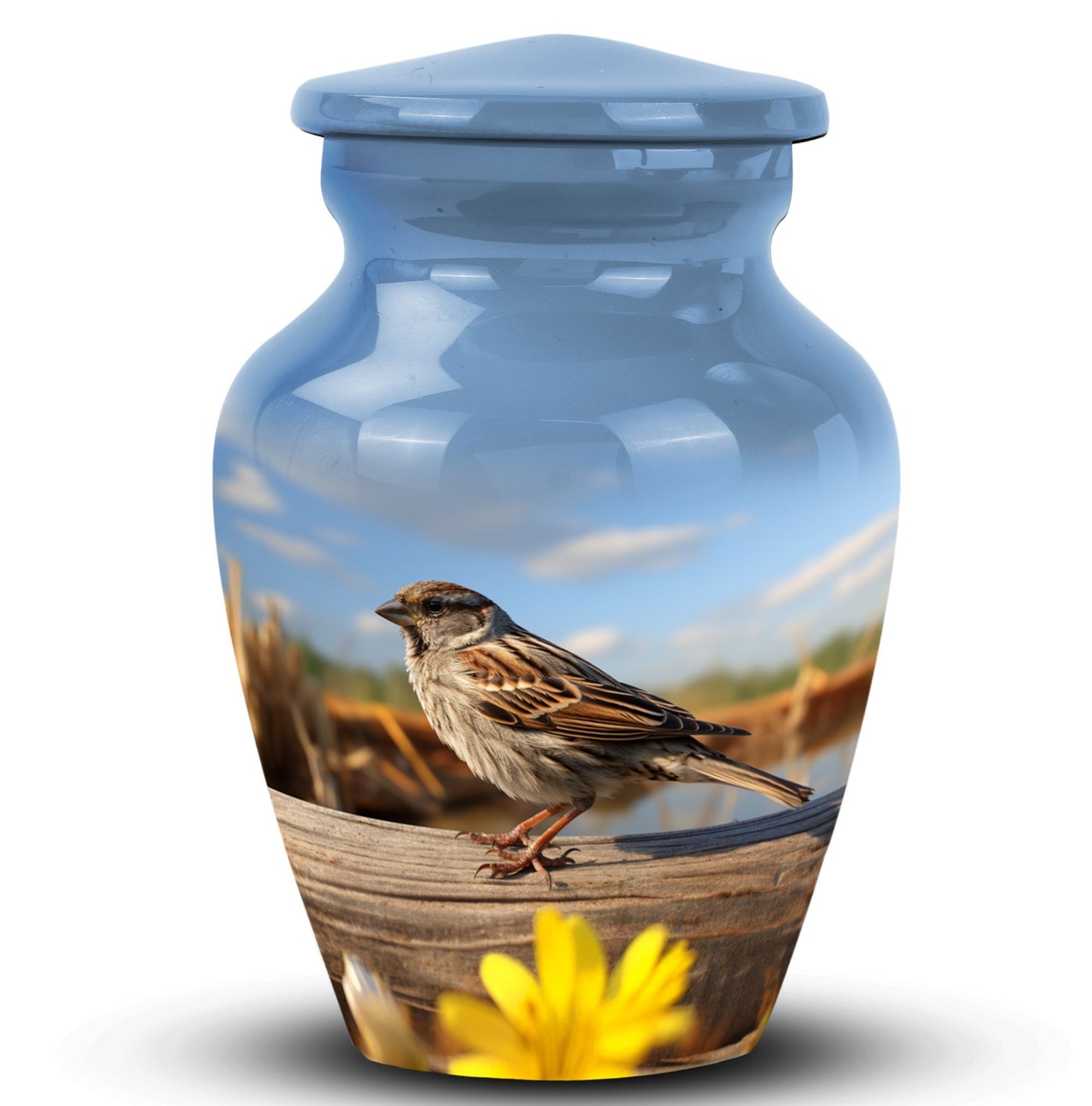 Classic 3-Inch Aluminium Sparrow Cremation Urn.