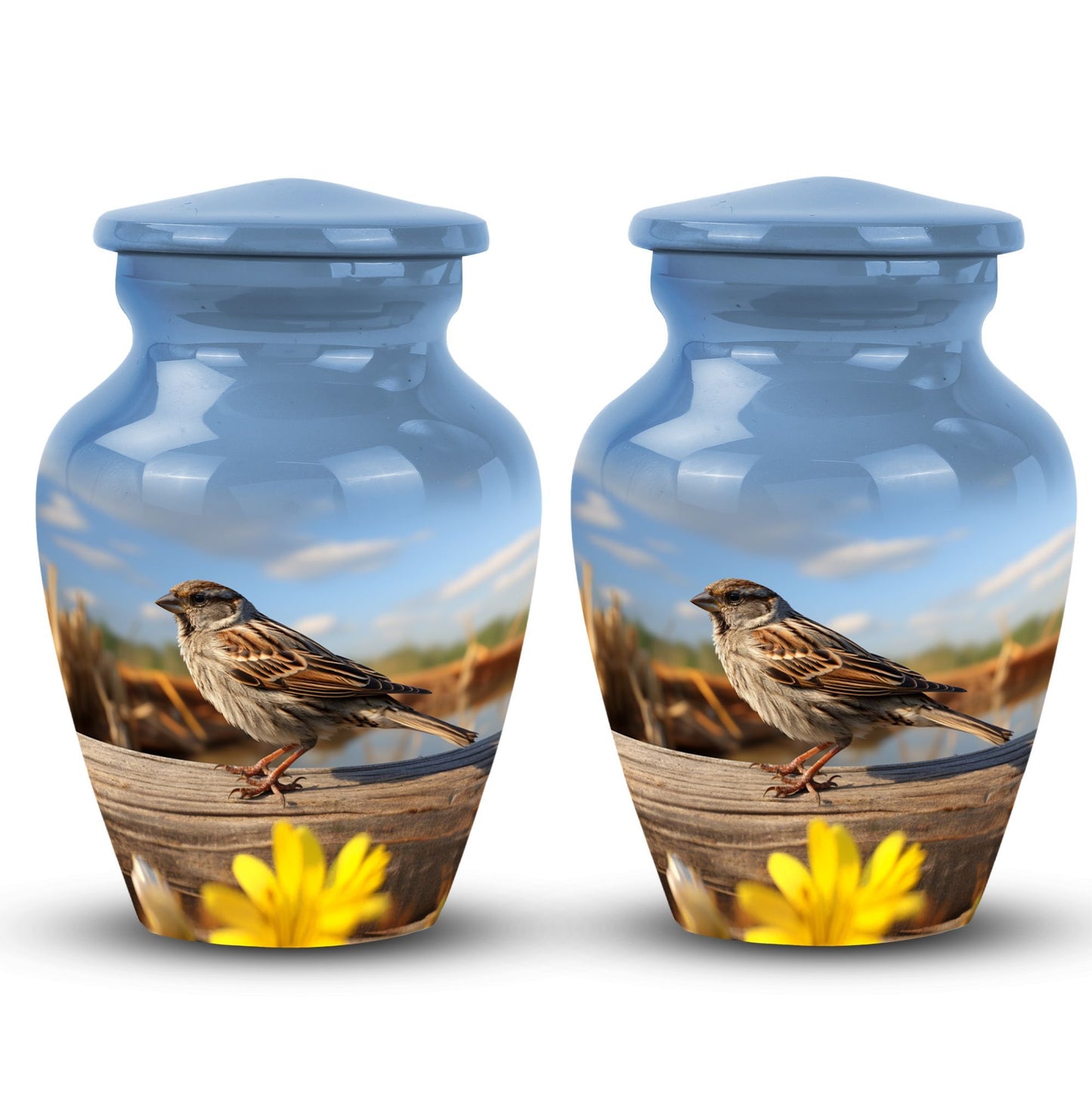 Classic 3-Inch Aluminium Sparrow Cremation Urn.