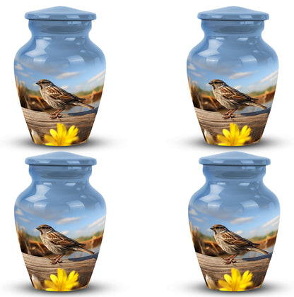 Classic 3-Inch Aluminium Sparrow Cremation Urn.