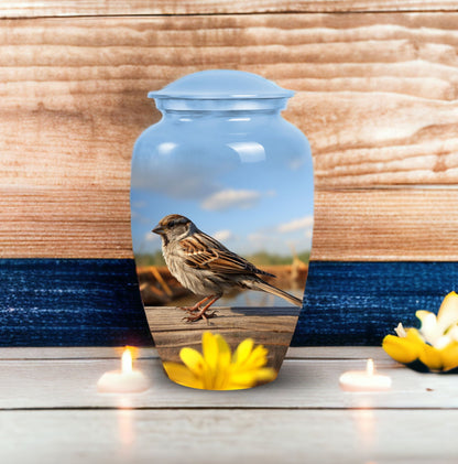 Classic 3-Inch Aluminium Sparrow Cremation Urn.