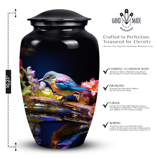 Classic Sparrow Urn, large Aluminium Cremation Urn.