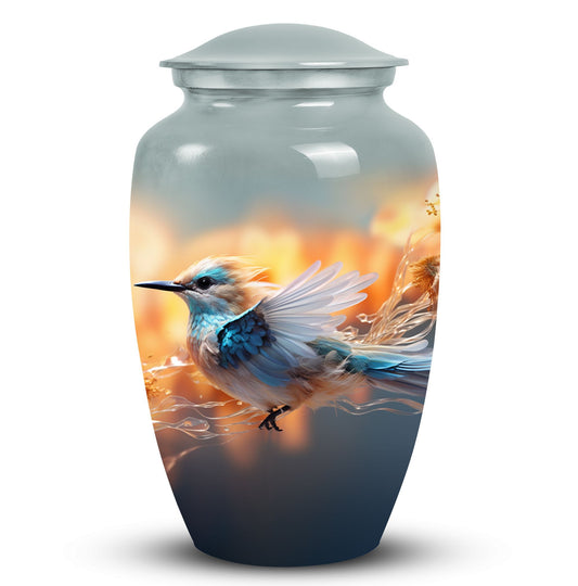 Classic 3 Inch Sparrow Urn for Ashes with personalization.