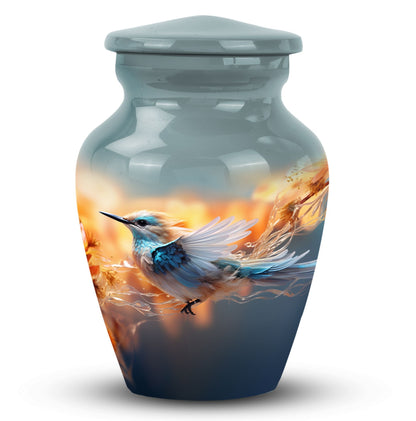 Classic 3 Inch Sparrow Urn for Ashes with personalization.