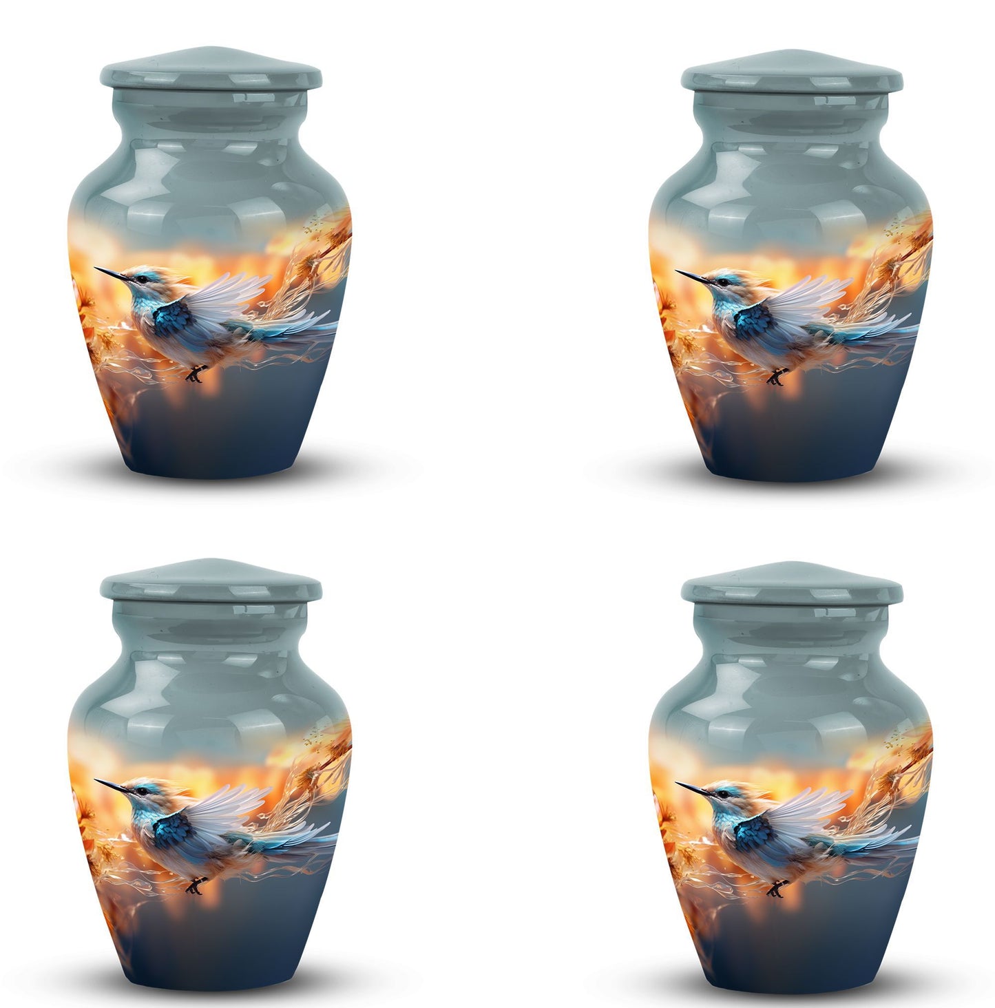 Classic 3 Inch Sparrow Urn for Ashes with personalization.