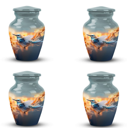 Classic 3 Inch Sparrow Urn for Ashes with personalization.