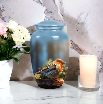 Large Puffy Sparrow Memorial Urn.