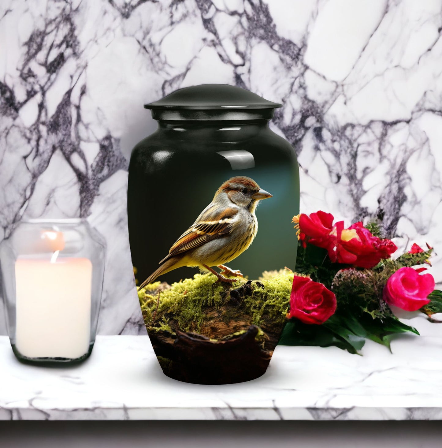 Sparrow Urn for Ashes, Classic  Memorial Cremation.