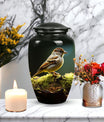 Sparrow Urn for Ashes, Classic  Memorial Cremation.