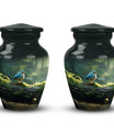 Blue Sparrow 3 Inch Classic Urn designed for human ashes.