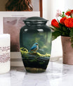 Blue Sparrow 3 Inch Classic Urn designed for human ashes.