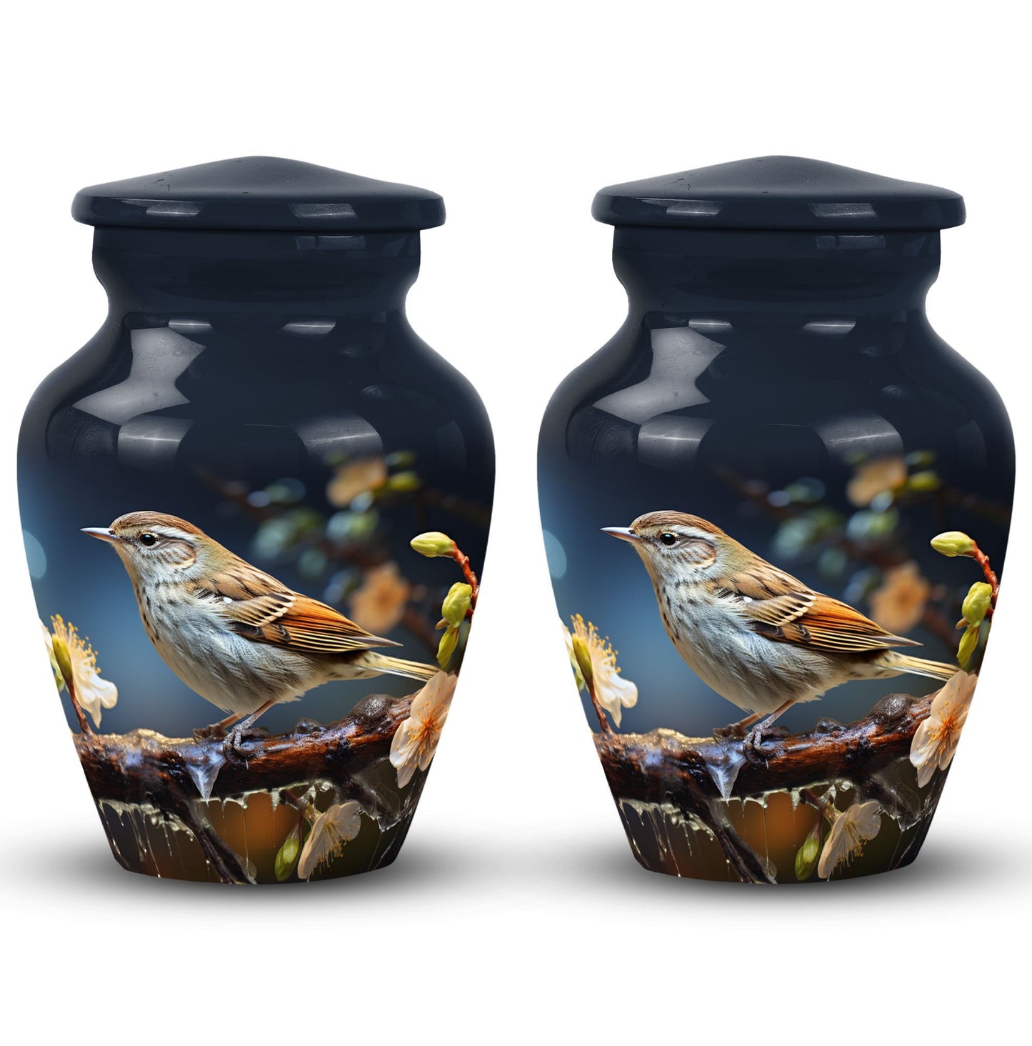 Classic Sparrow Urn, large aluminium cremation urn for ashes