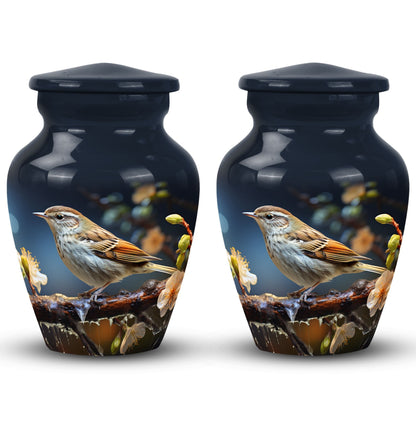 Classic Sparrow Urn, large aluminium cremation urn for ashes