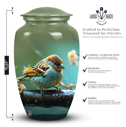 Classic Golden Sparrow Memorial Urn