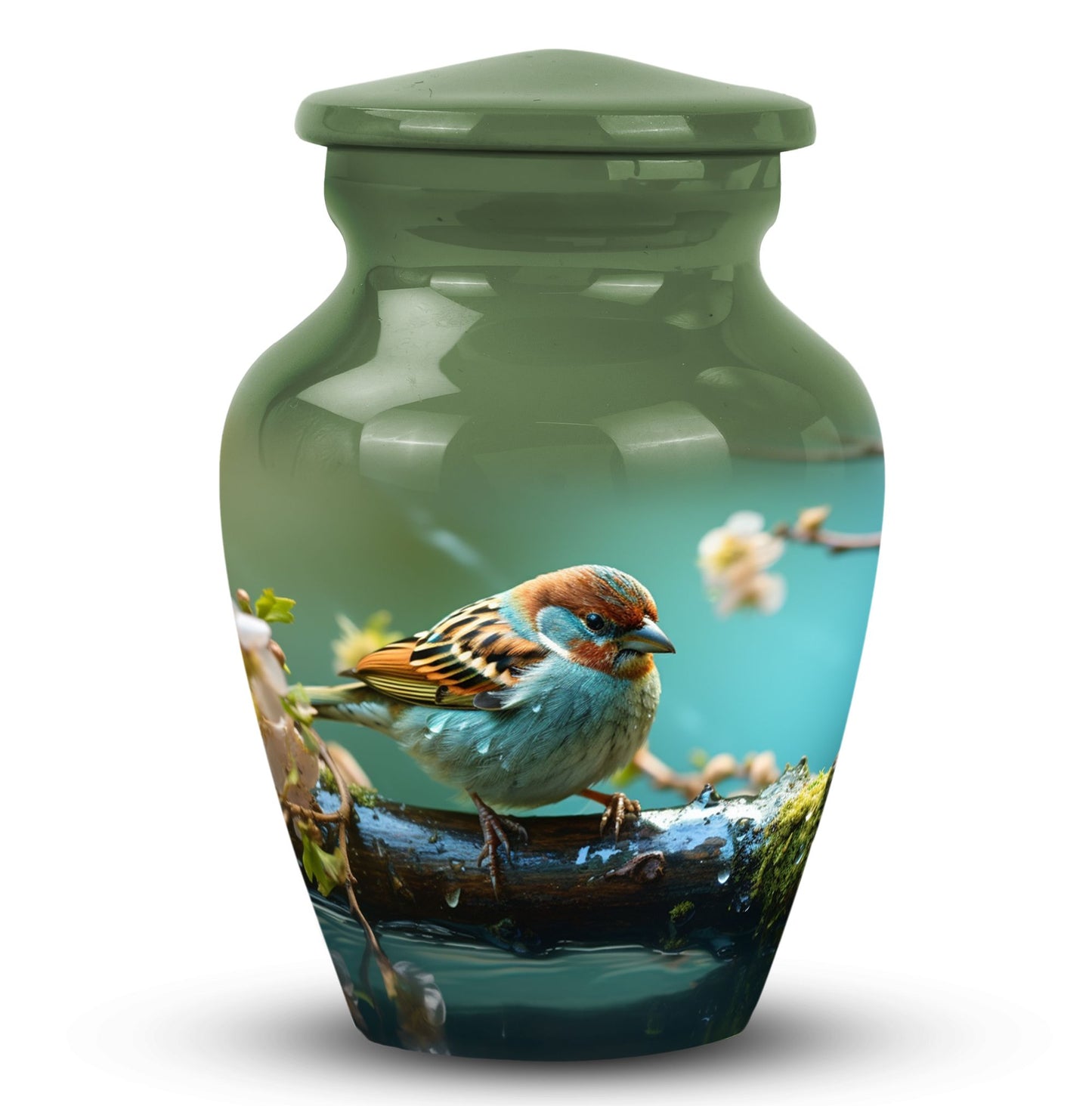 Classic Golden Sparrow Memorial Urn