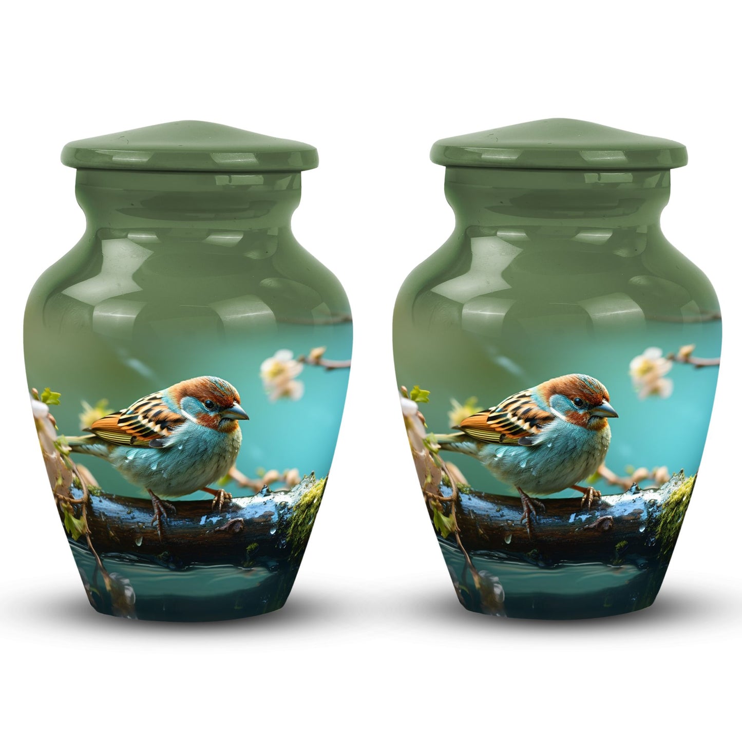 Classic Golden Sparrow Memorial Urn