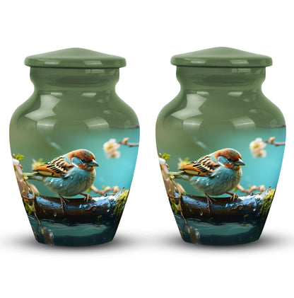 Classic Golden Sparrow Memorial Urn