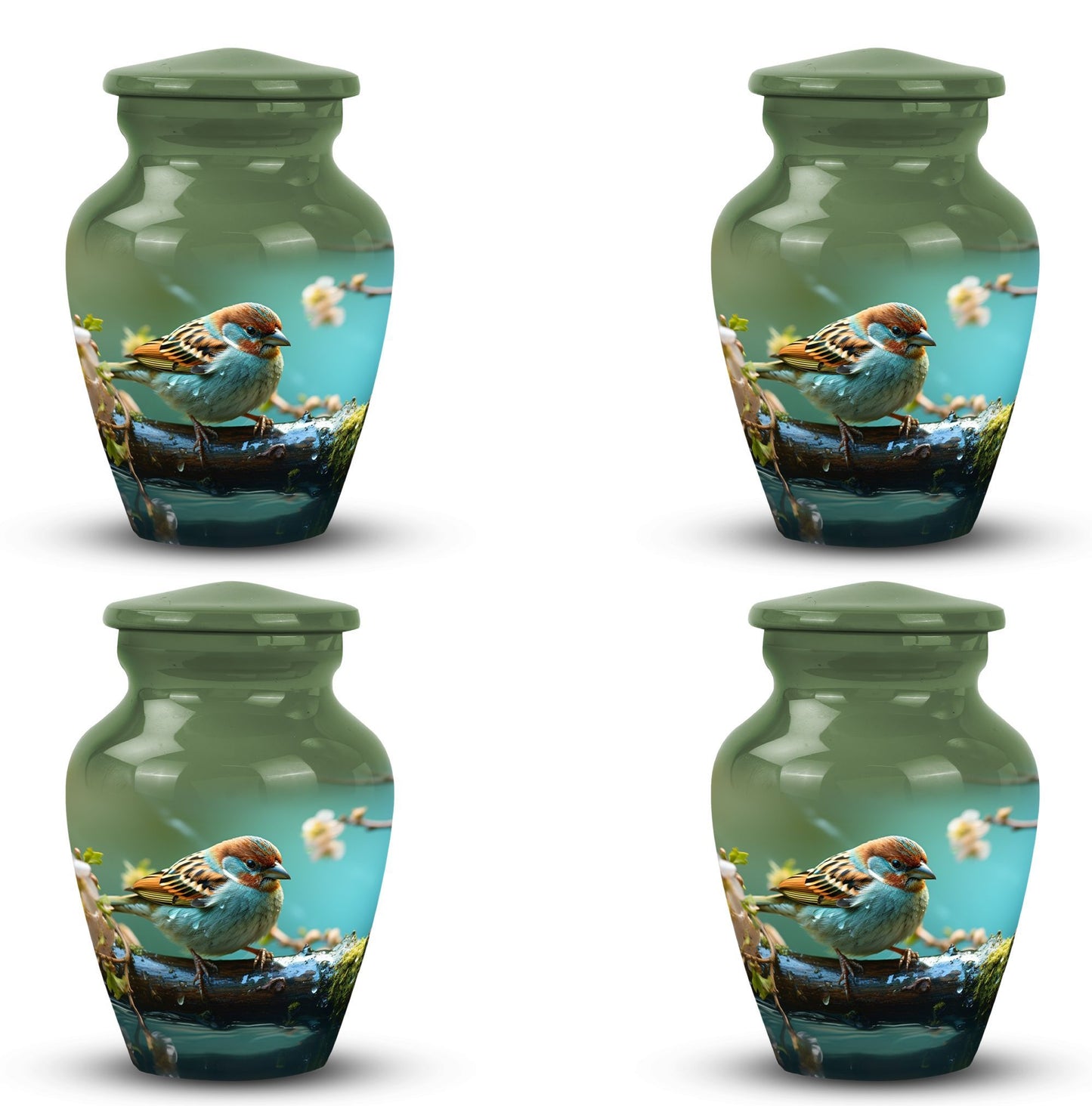 Classic Golden Sparrow Memorial Urn