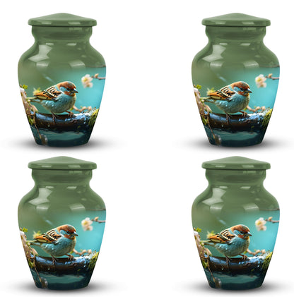 Classic Golden Sparrow Memorial Urn