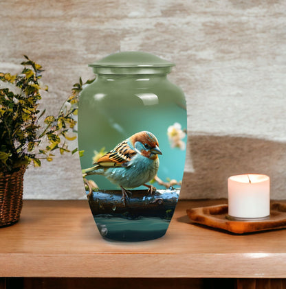 Classic Golden Sparrow Memorial Urn