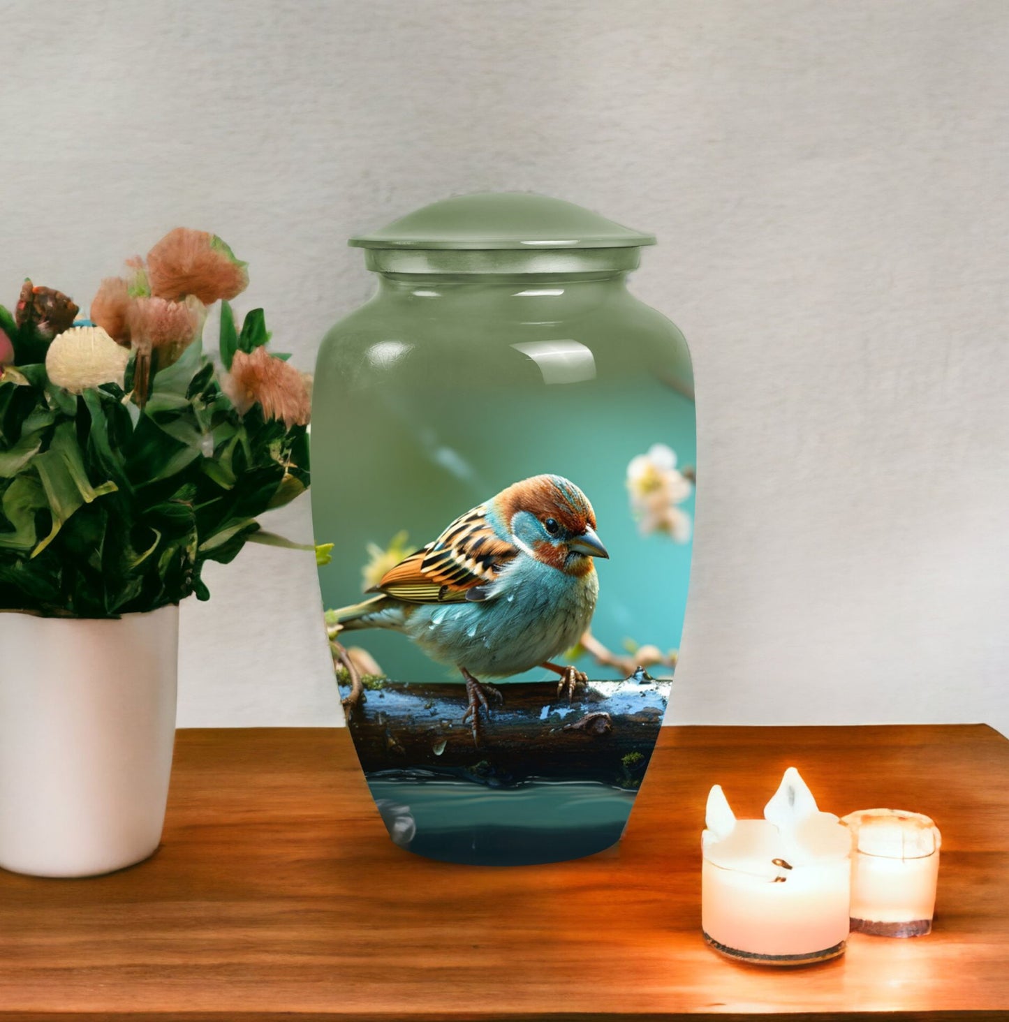 Classic Golden Sparrow Memorial Urn